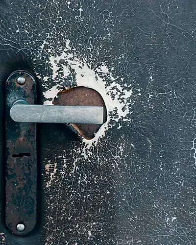 Storage Room Door Opening with a Jammed Lock