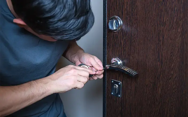 Opening Metal Doors with a Jammed Lock
